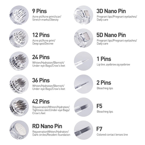 Dr Pen E30/M7/M5/N2 Microneedling Cartridges 9 12 36 42 Nano Replacement Needles