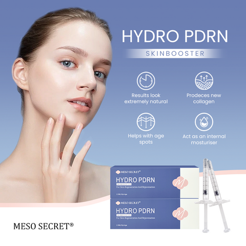 Meso Secret Injetável Skin Booster Hydro PDRN para regeneração e rejuvenescimento da pele