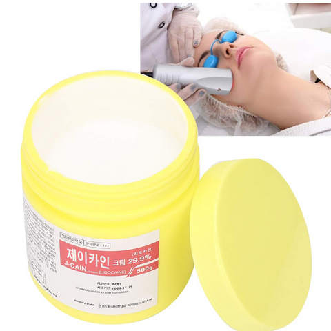 Korea J-Cain Tattoo Numbing Cream 500g Lidocaine 79.9% 59.9% 29.9% 15.6% 10.56%