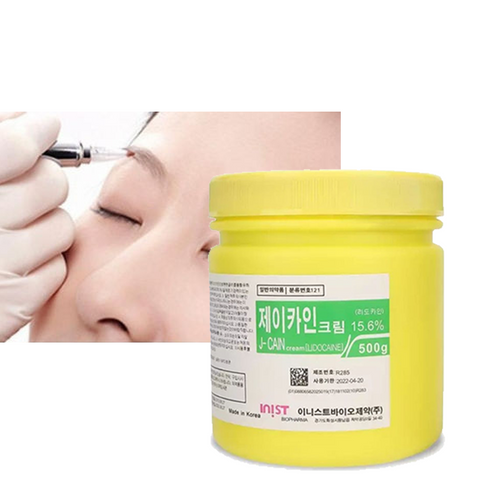 Korea J-Cain Tattoo Numbing Cream 500g Lidocaine 79.9% 59.9% 29.9% 15.6% 10.56%