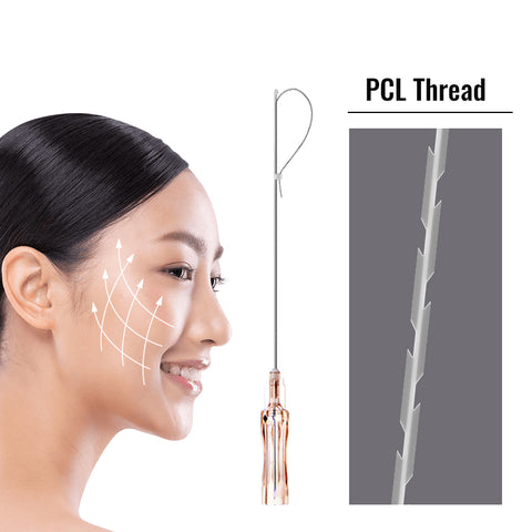 PDO Hilo Liso Mono Espiculado Cog Tracción Hilo Moldeado Conos Cog PDO Multi Ojos Nariz Lifting PCL Mesh Doble Aguja Hilo