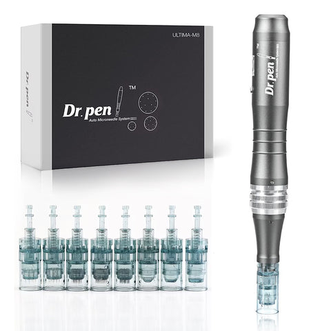 DHL Free Shipping Dr pen M8 Wireless with 8pcs Cartridges